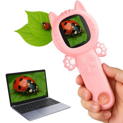Handheld Digital Microscope, 500X Portable Pocket Mini Microscopes for Kids