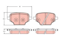 TRW Bremsbelagsatz Scheibenbremse GDB2410 FüR Opel Combo GroßRaumlimousine K9 B9