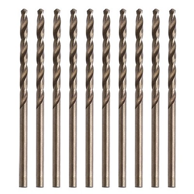 10x HSS Twist Drill Bits Spiral Bit Round Shank Durable For Drilling woodworking