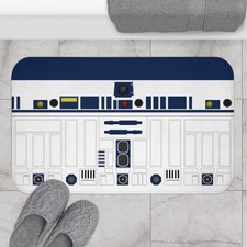 R2-D2 Bath Mat - Star Wars Bathroom Decor - C3-PO Droid Jedi