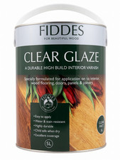 Fiddes Clear Glaze Interior Varnish Clear Matt High Build Wood Floor 5L 