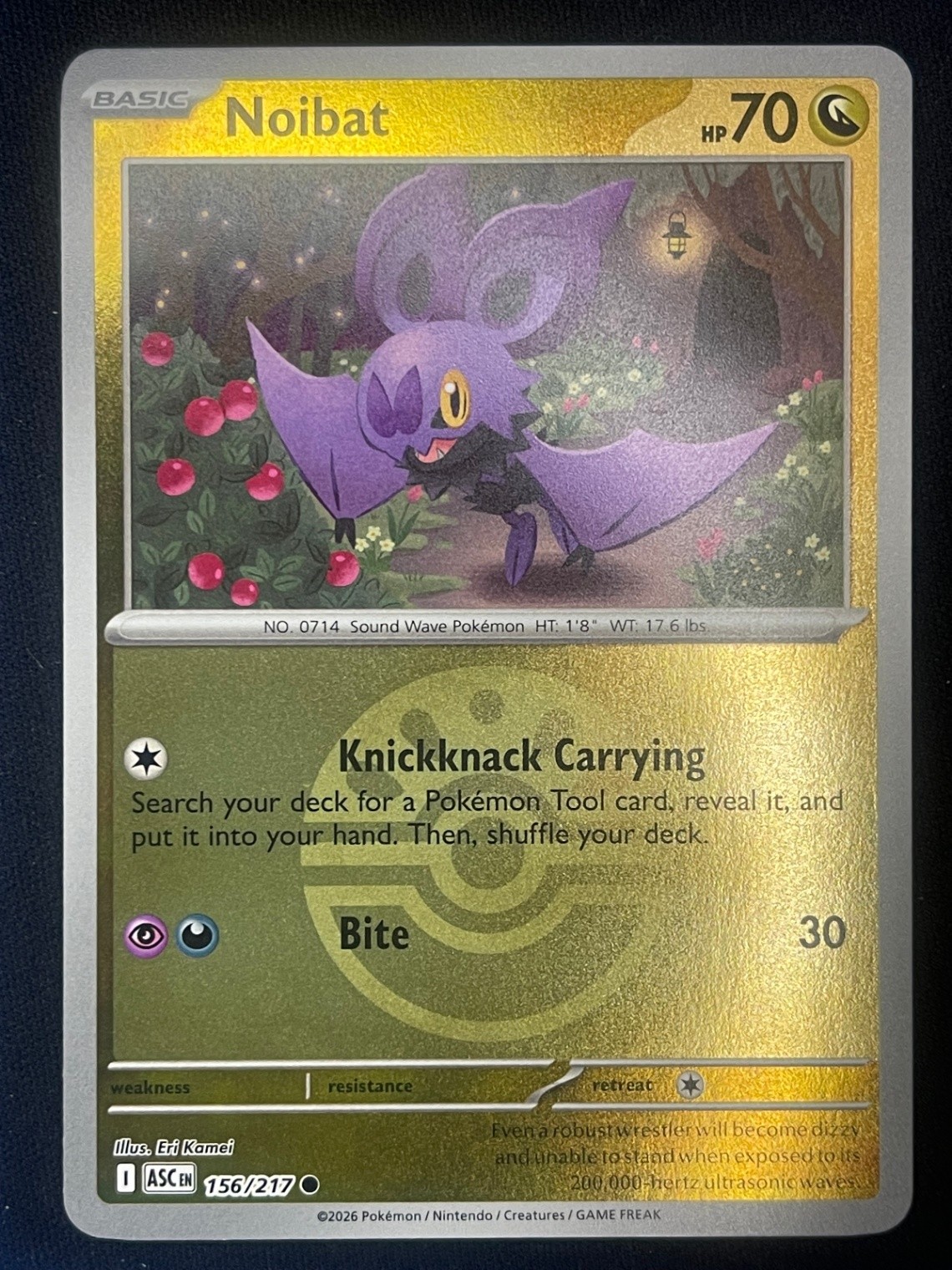 Pokemon Noibat Common ME: Ascended Heroes 156/217 NM