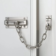 Security Chain Door Lock Heavy Duty Chrome Nickel Plated Front Door Lock Bolt