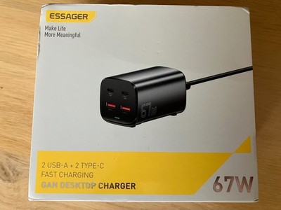 Essager 67W GaN Desktop Schnell Ladegerät für iPhone16 Galaxy S25