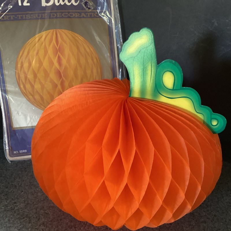 Vintage Honeycomb Pumpkin &ball Decorations