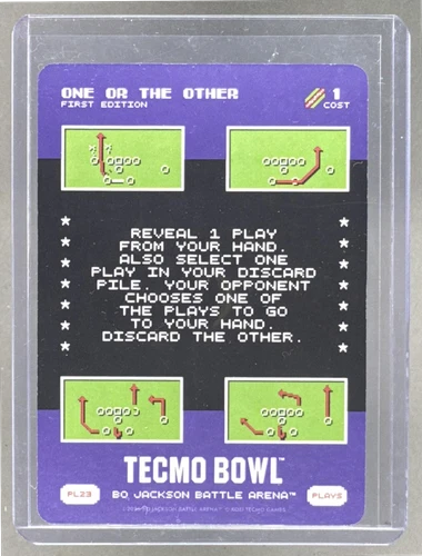 One Or The Other 2026 Bo Jackson Battle Arena Tecmo Bowl #PL23 Plays 1st Edition