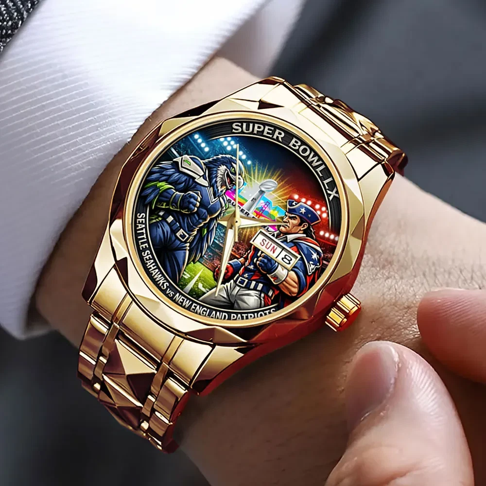 Seahawks x Patriots 2025 Alloy Quartz Watch