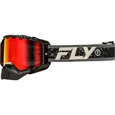 Fly Racing Zone Snow Goggles - Black/Grey with Red Mirror/Amber Lens 37-50279
