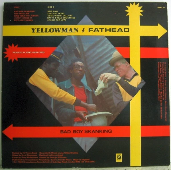 Yellowman & Fathead - Bad Boy Skanking (LP) (Very Good Plus (VG+)) - 3803360645 - Image 2 of 4