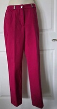 St.  John Sport Essentials By Marie Gray Dark Pink Stretch Logo Pants Sz 2