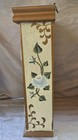Handpainted Vintage Glass & Wood Three Shelf Curio Cabinet Wall Mounted Display — photo 6