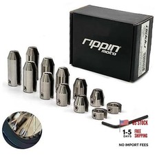 12-Pack Motorcycle Wheel Weights CNC Machined, Nickel Finish Kit Brass