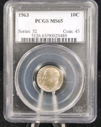 1963 10C Roosevelt Dime PCGS MS65 6815