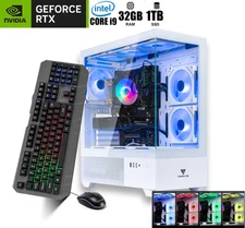 ARGB Desktop Computer Gaming PC RTX2080 Ti i9 32GB RAM 1TB SSD Windows 11 WiFi6
