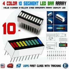 10pcs LED Array 10 LED Bar Display 4 color Red, Yellow, Green, Blue 1B4G3Y2R DIY
