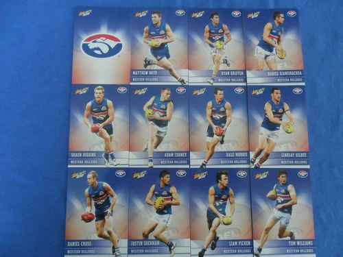 2012 SELECT CHAMPIONS AFL CARDS WESTERN BULLDOGS BASIC TEAM SET