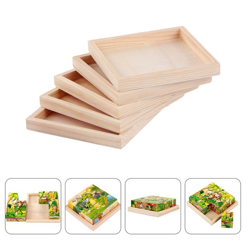5 Pcs Puzzle-Tablett Blockiert Ablagefächer in Quadratischer Form