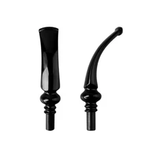 2 Pcs 3mm Curved Pipe Stem Acrylic Stem Mouthpiece Replacement for Tobacco Pipe