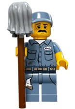 Lego Minifigures - 71011 Series 15 - Janitor - New/Retired