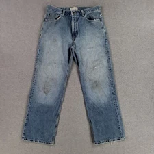 Vintage Old Navy 33x30 Bootcut Blue Jeans Distressed Faded Worn 90s Retro
