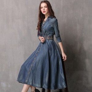 retro denim dress