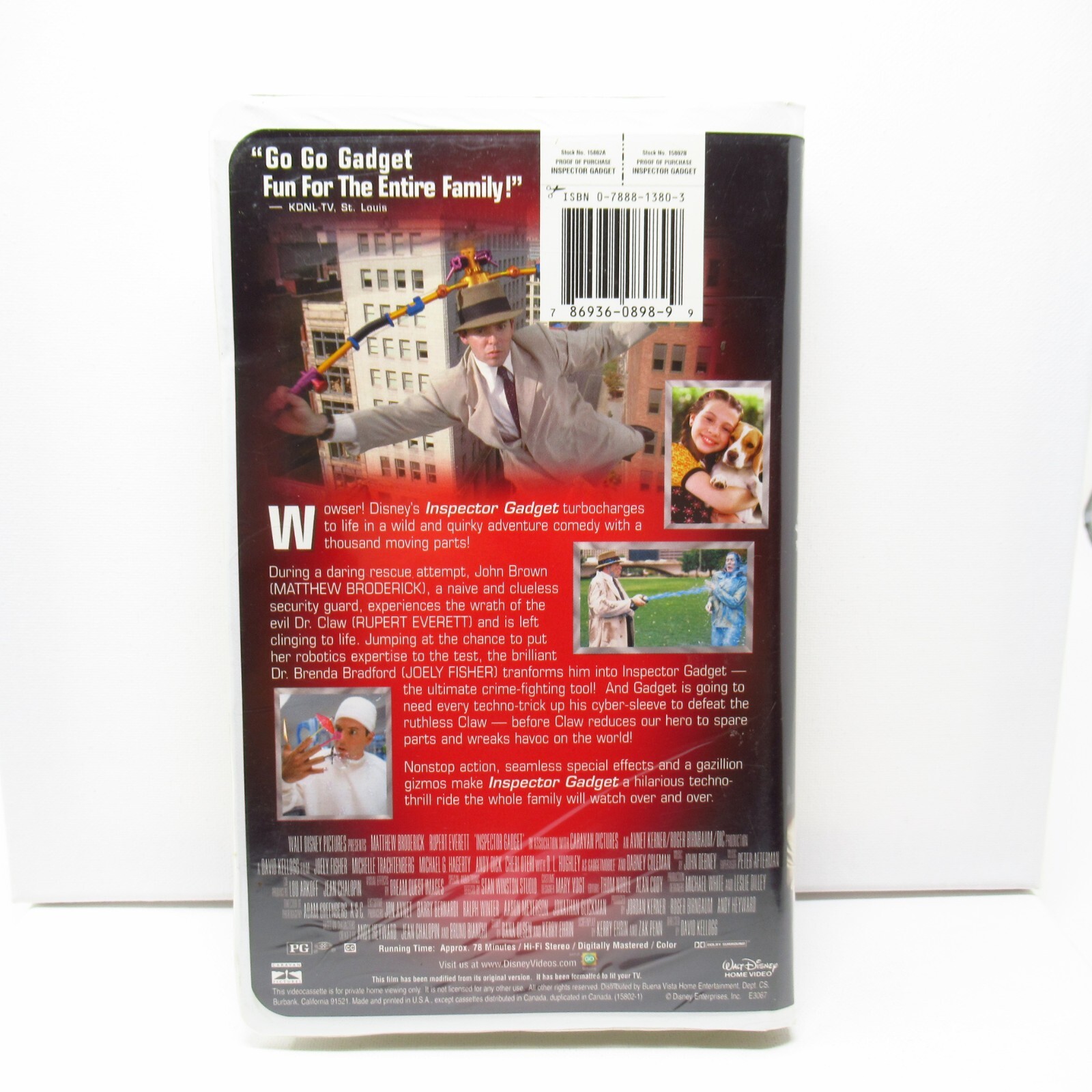 Inspector Gadget - Disney - VHS - 1999 - Clam Shell Case - Matthew Broderick - Picture 2 of 15