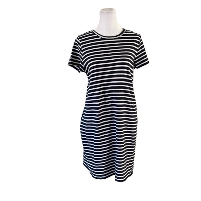 j crew striped t shirt dress J. Crew Navy White Striped Tshirt Dress Size Small