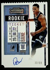 2020-21 Contenders Ticket Stub Desmond Bane Double Jersey # 22/22  AUTO RC 💎🔥