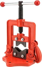 #1 Pipe Vice Bench Yoke Vise, Heavy Duty Cast Iron Pipe Vise for Fixing Pipes