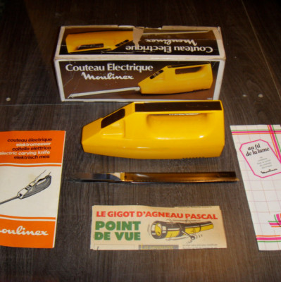 Ancien Couteau Electrique Moulinex 294 Orange Super Couteau Découpe - Électroménager