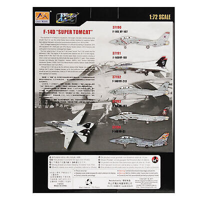 Easy Model 1/72 37190 F-14D SUPRT TOMCAT VF-102 Aircraft US Easy Model 1/72 37190 F-14D SUPRT TOMCAT VF-102 Aircraft US