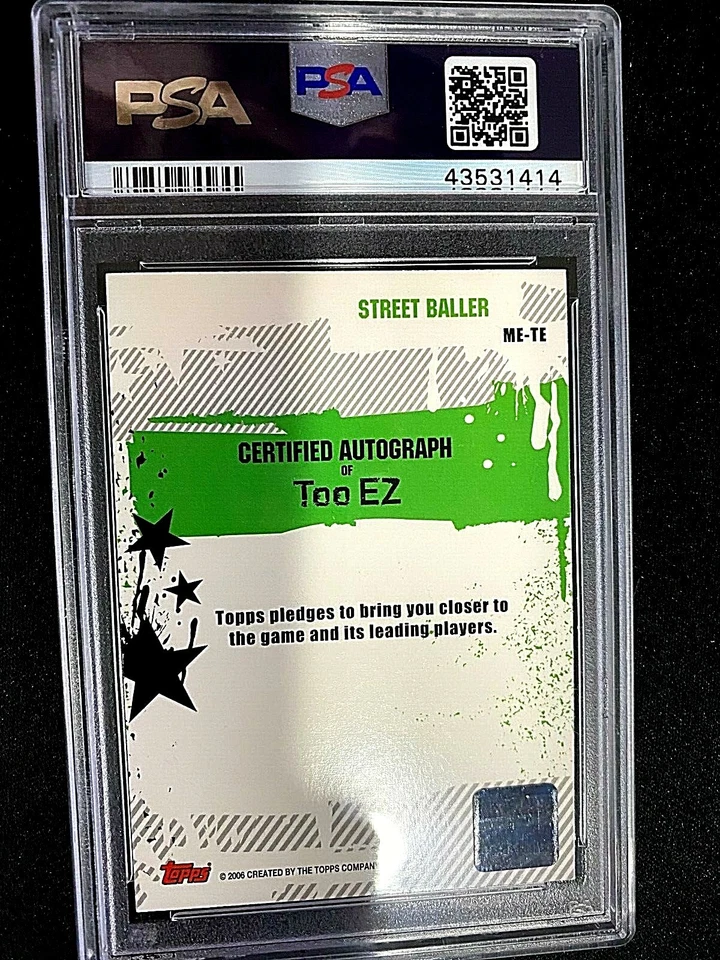 2006 TOPPS PSA 9 MARKS OF EXCELLENCE STREET BALLER TOO EZ AUTO =GRD690= - Image 2 of 2