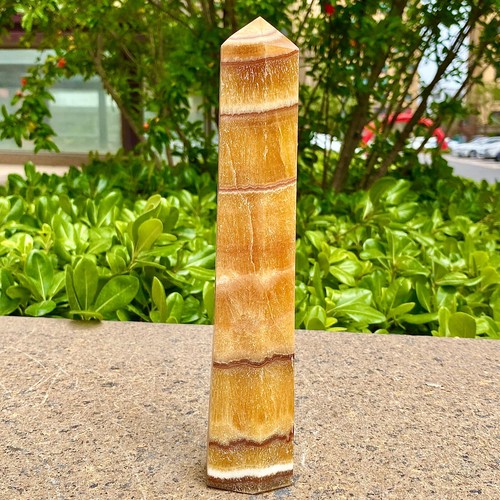 1.71LB Yellow Fangjie Crystal Column - Natural Yellow Energy Stone Treatment - 第 1/17 張圖片