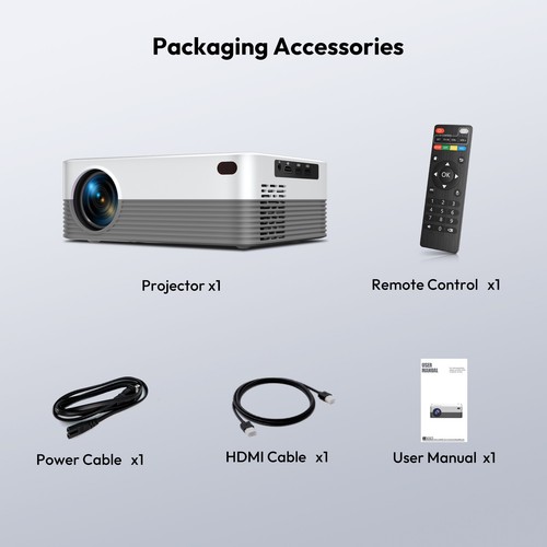 4K HD Projector Android Smart 1080P 5G WiFi Bluetooth Video Home Theater HDMI US - Picture 14 of 14