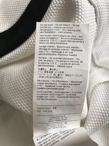 ¡80% DE DESCUENTO!!️VALENTINO ️{$2,490} NUEVO CON ETIQUETAS Vestido blanco muñeca pique talla 10/Grande NUEVO - Imagen 7 de 12