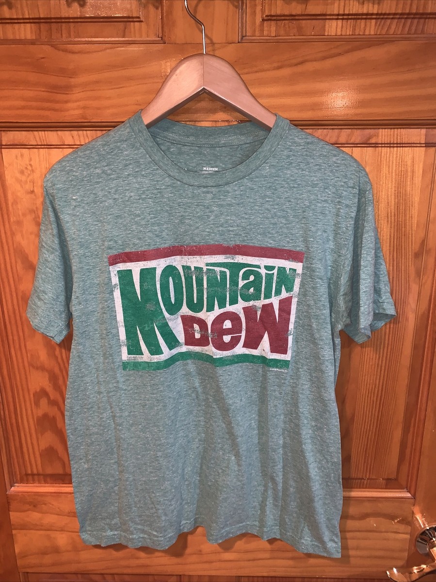 T-shirt Vintage Savvy Mountain Dew - Motif Montagne Vert, Taille S - Occasion Très Bon état