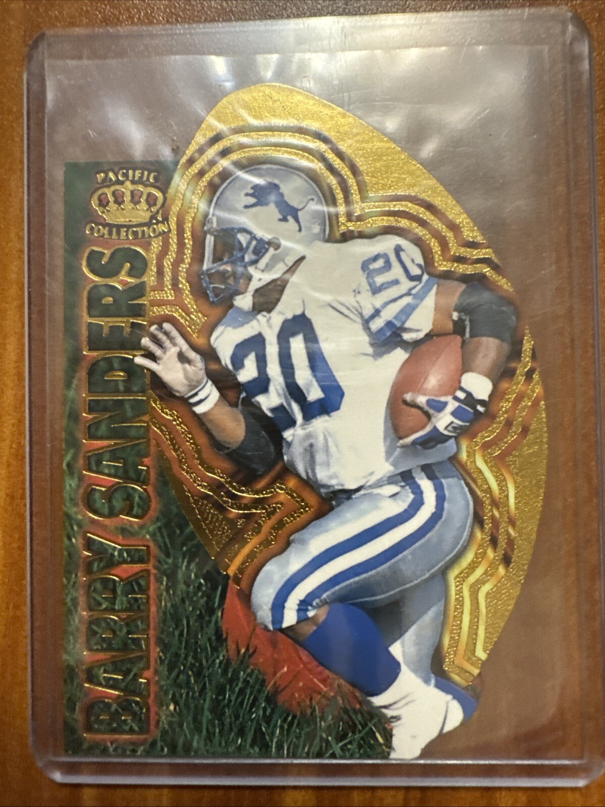 Barry Sanders 1996 Pacific Invincible Kick Starters Die Cut