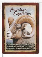 Single Playing Card "The Bighorn Sheep" American Expedition, Ideaman, China