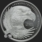 TUBE OF 20 X 1/2 Troy Oz Silver GSM Double Eagle .999 Fine Silver Round BU FOB