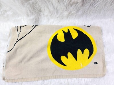 1980s Batman Bath Beach Towel Batwave 55x28 100% Cotton - DC Comics ...