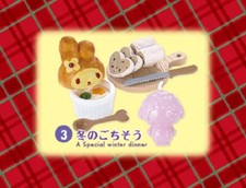 Re-Ment Miniatures Sanrio My Melody Winter Vacation  3 Special dinner RARE