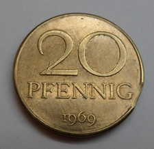 DDR 20 Pfennig, 1969 RAND FEHLER ## Kof5-9K