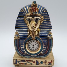 Franklin Mint The Mask Of Tutankhamun Clock Hand-painted Limited Edition