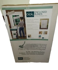 White Cordless 22" x 36" Enclosed Blinds Add-On for steel and fiberglass doors