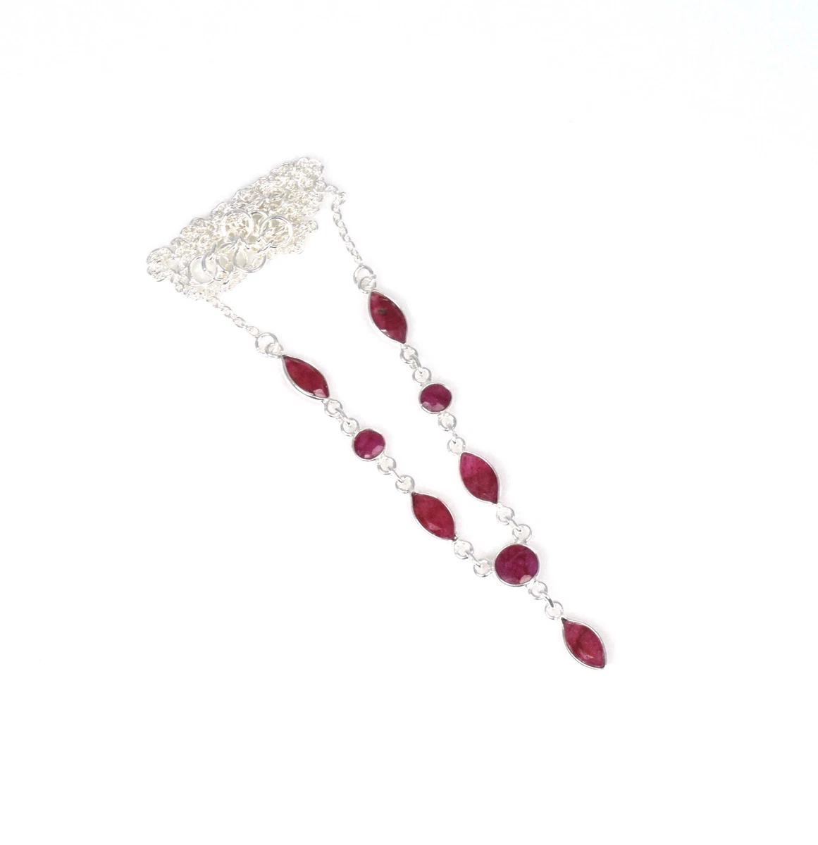 Simulated ruby necklace sale