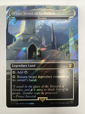 MTG Lord of the Rings LTC White Tower of Ecthelion- Karakas Surge Foil 397 NM