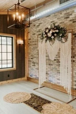 Beautiful Macrame Wedding Backdrop, Macrame Wedding Arch Arbor, Macrame Wall