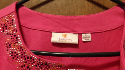 Quacker Factory Pink Sweater Set 2XL New with Tags - Picture 3 of 6