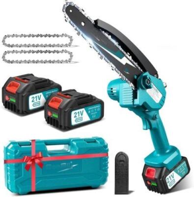 Seesii Mini 8'' Chainsaw Electric 20.3 cm Mini Chainsaw with Battery 8000 mAh