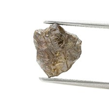 Big rough diamond 2.27ct grayish brown sparkling natural triangle shape for ring